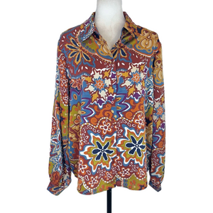 Maison d'Amélie brown satin shirt